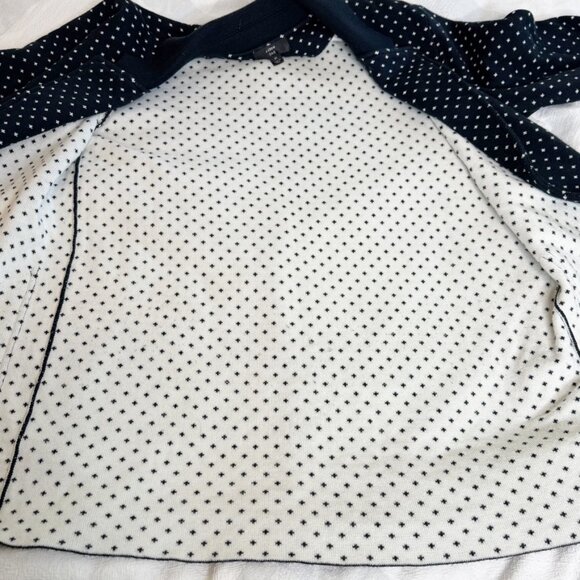J. Crew 365 Sophie Open-front Polka dot Sweater Blazer in Navy/Ivory - Picture 8 of 16